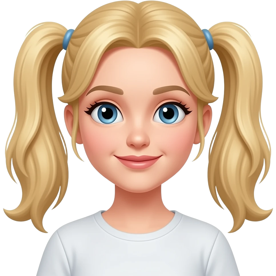 Woman with blonde pigtails emoji