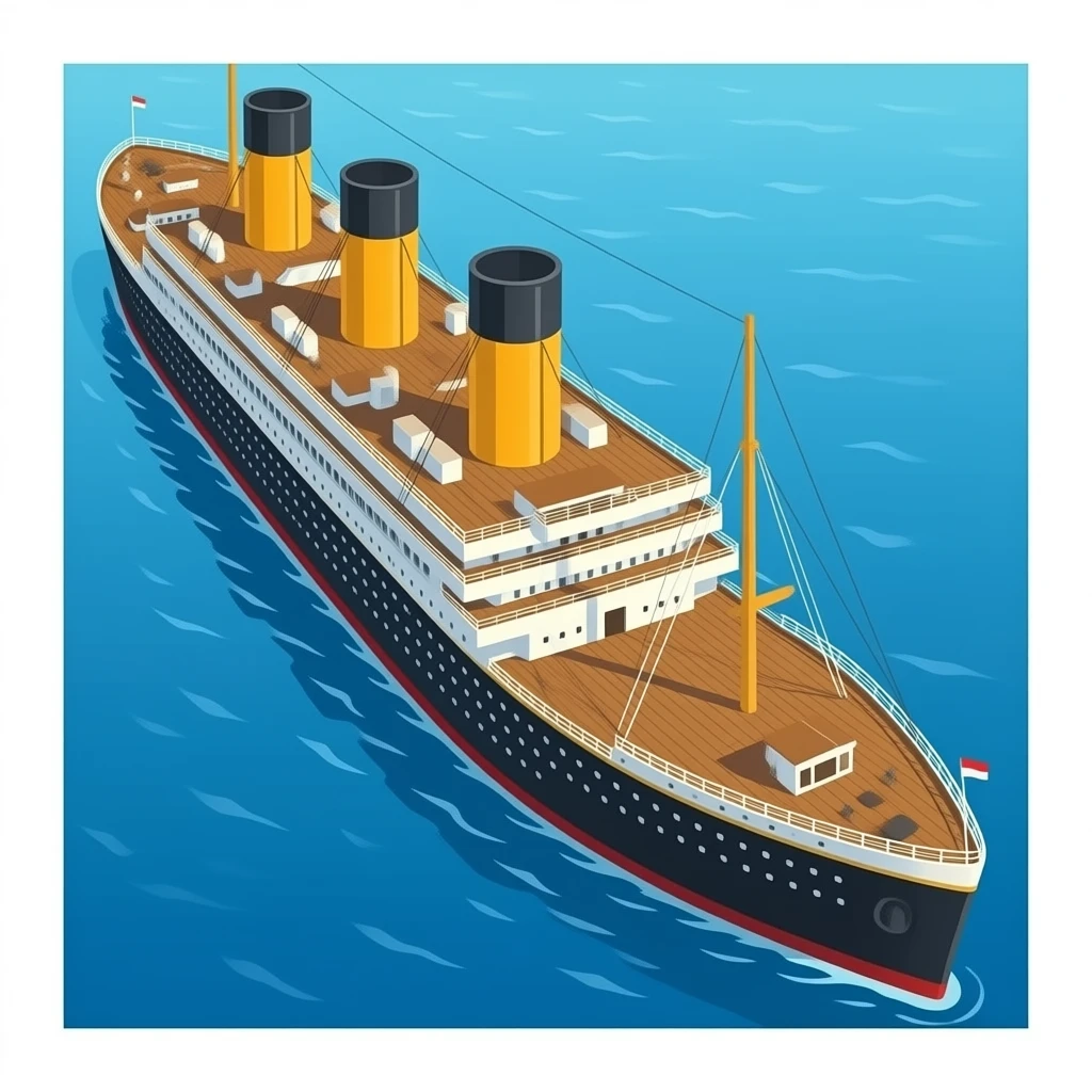 titanic bow deck from birds eye view emoji