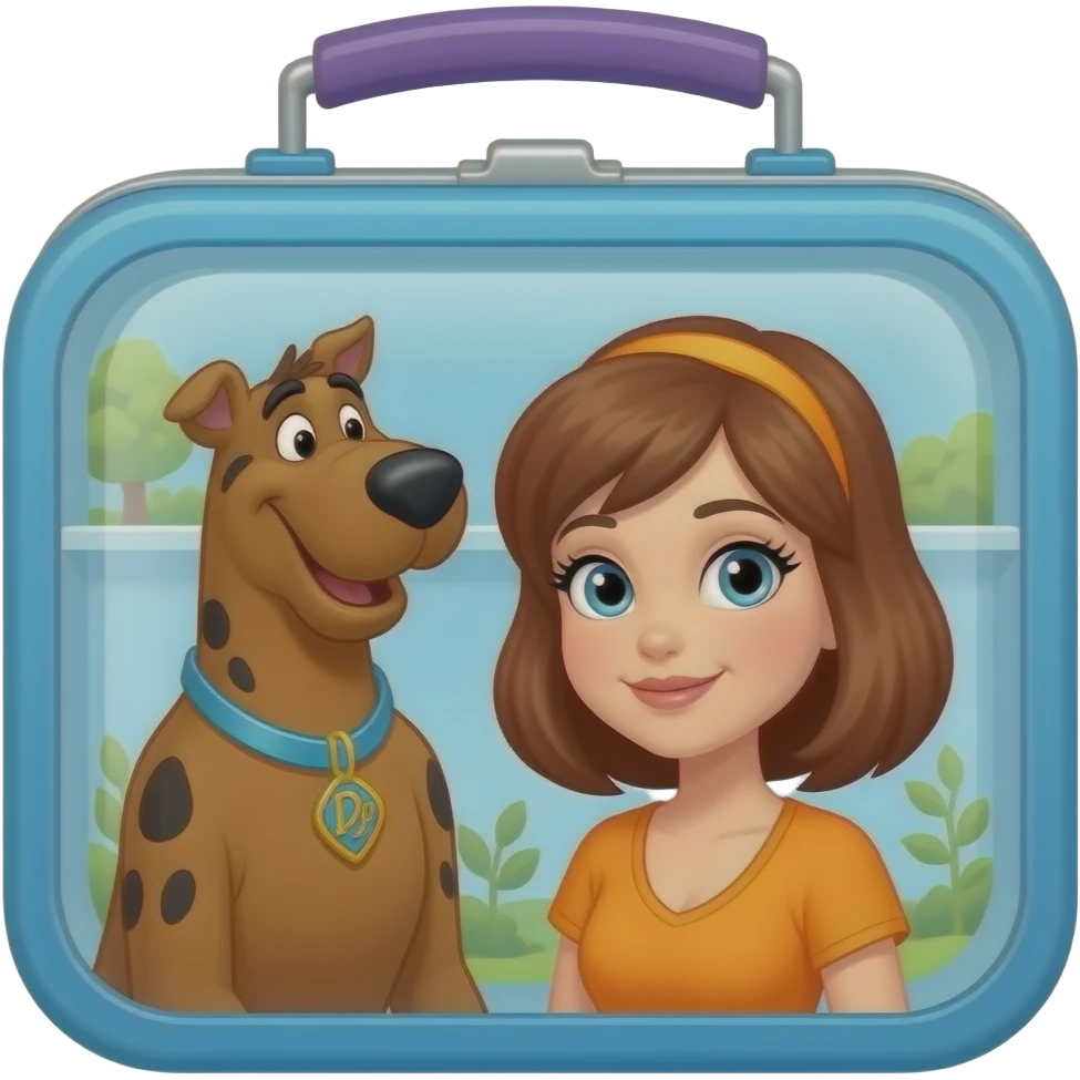 lonchera de Velma Dinkley si que sea identifica ala de la serie emoji