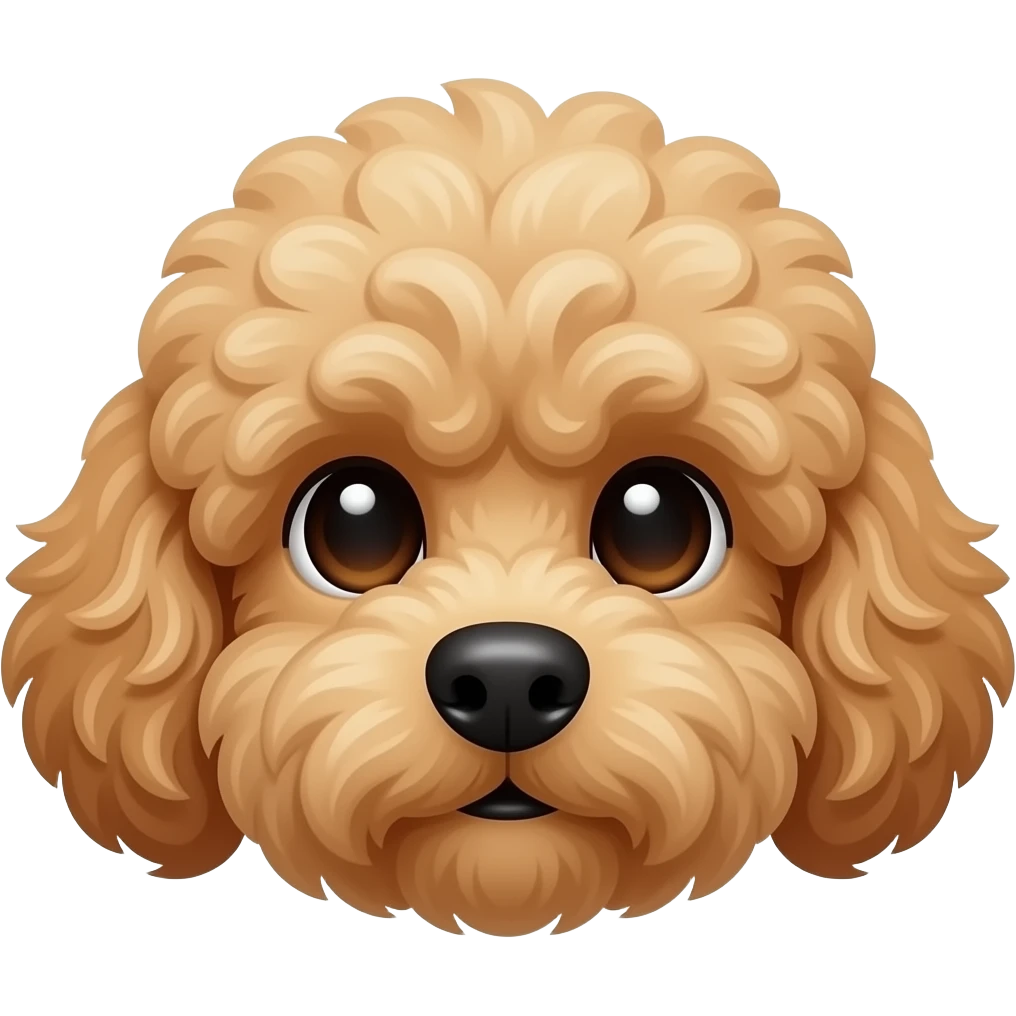 A cockapoo dog face emoji