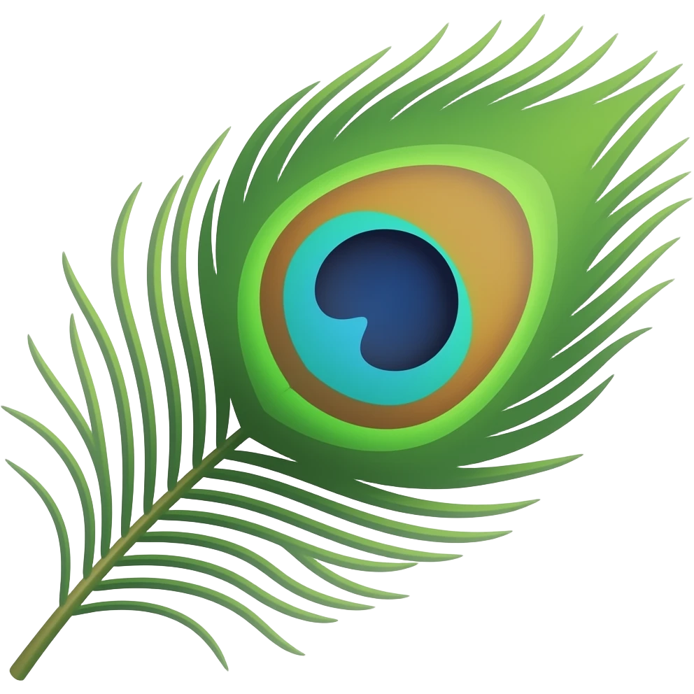 Make peacock feather emoji text emoji