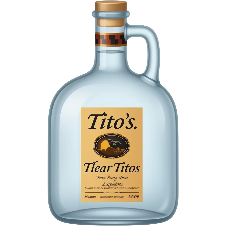 Jug of clear Tito’s liquor emoji