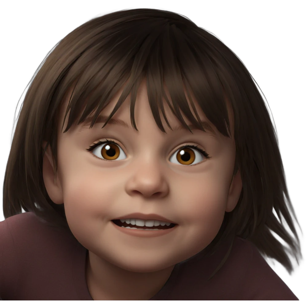 brown haired girl portrait emoji