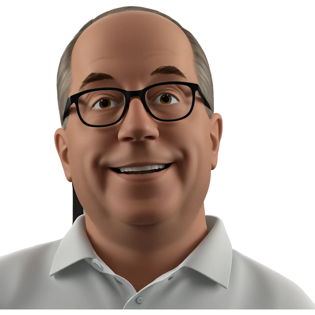 bald boy with glasses smile emoji