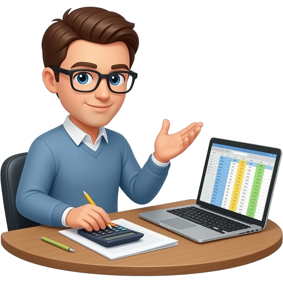 person making a budget emoji