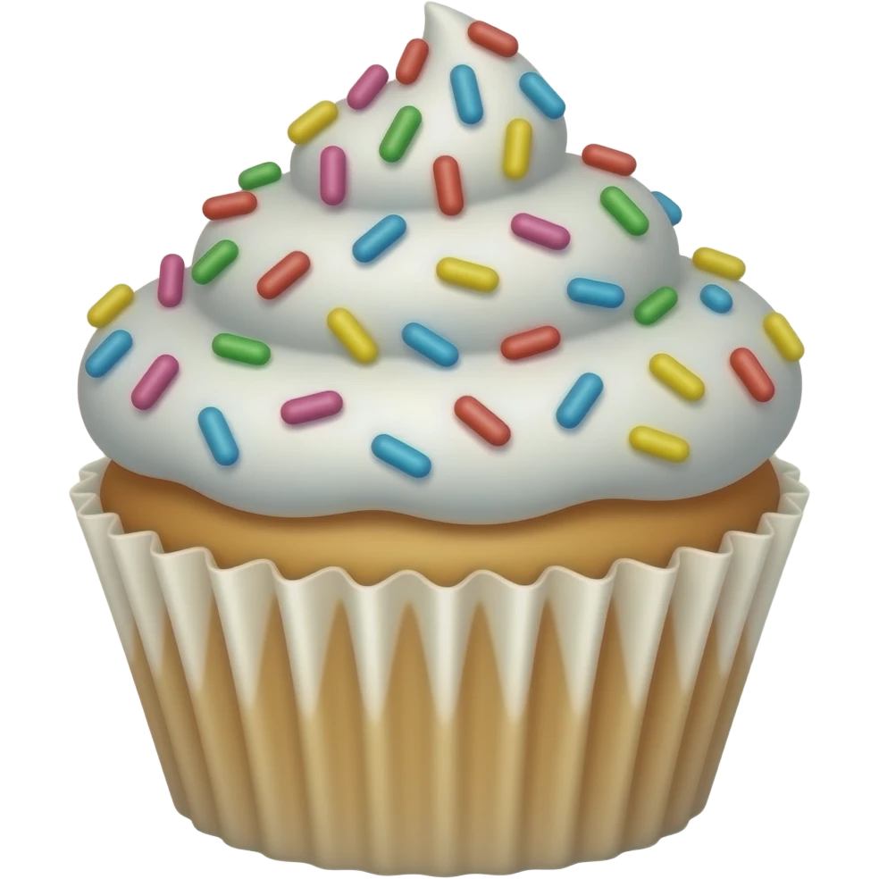 Cupcakes sprinkled with colored sugar sprinkles. emoji