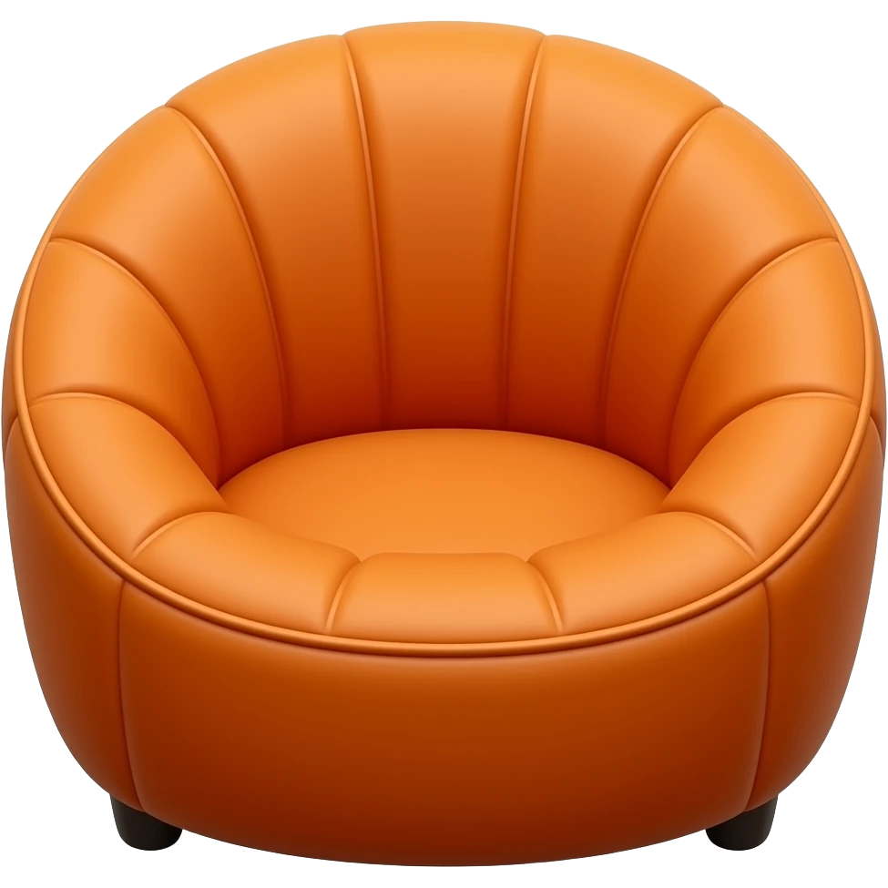 orange velvet round armchair emoji