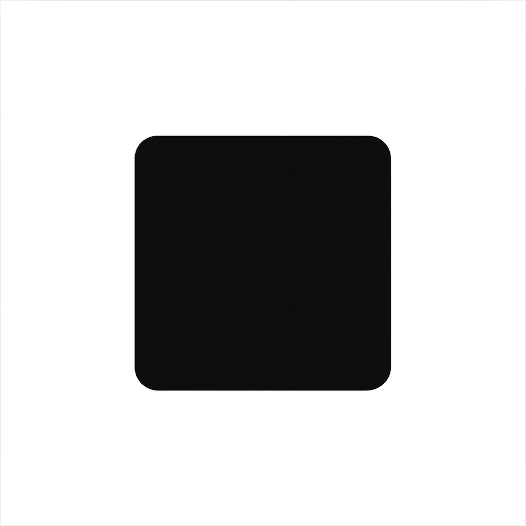 simple black square icon emoji