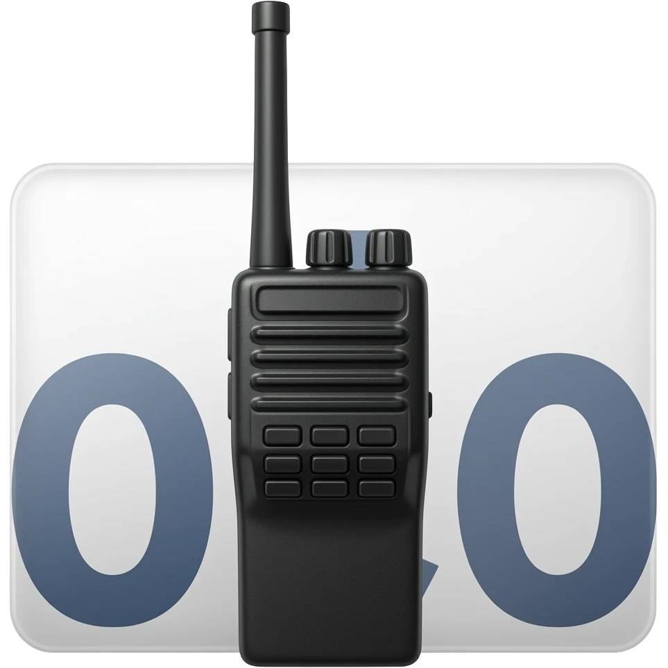 1980 BLACK TWO WAY RADIO WITH ANTENNA emoji