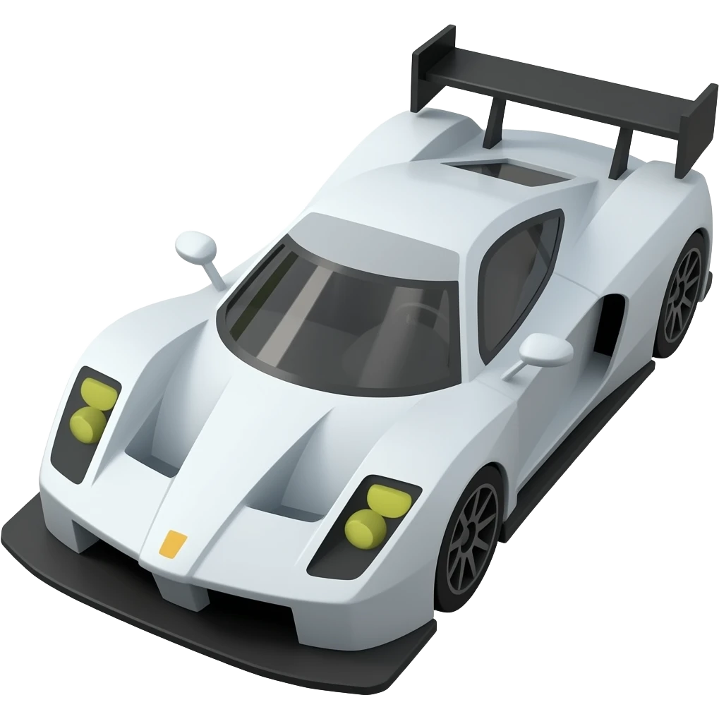 Lowpoly race car emoji