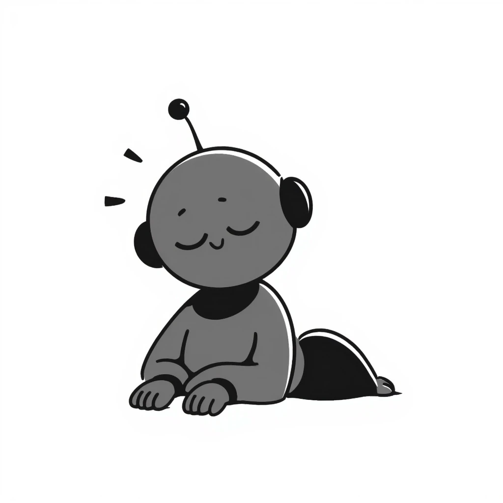 sleeping robot emoji