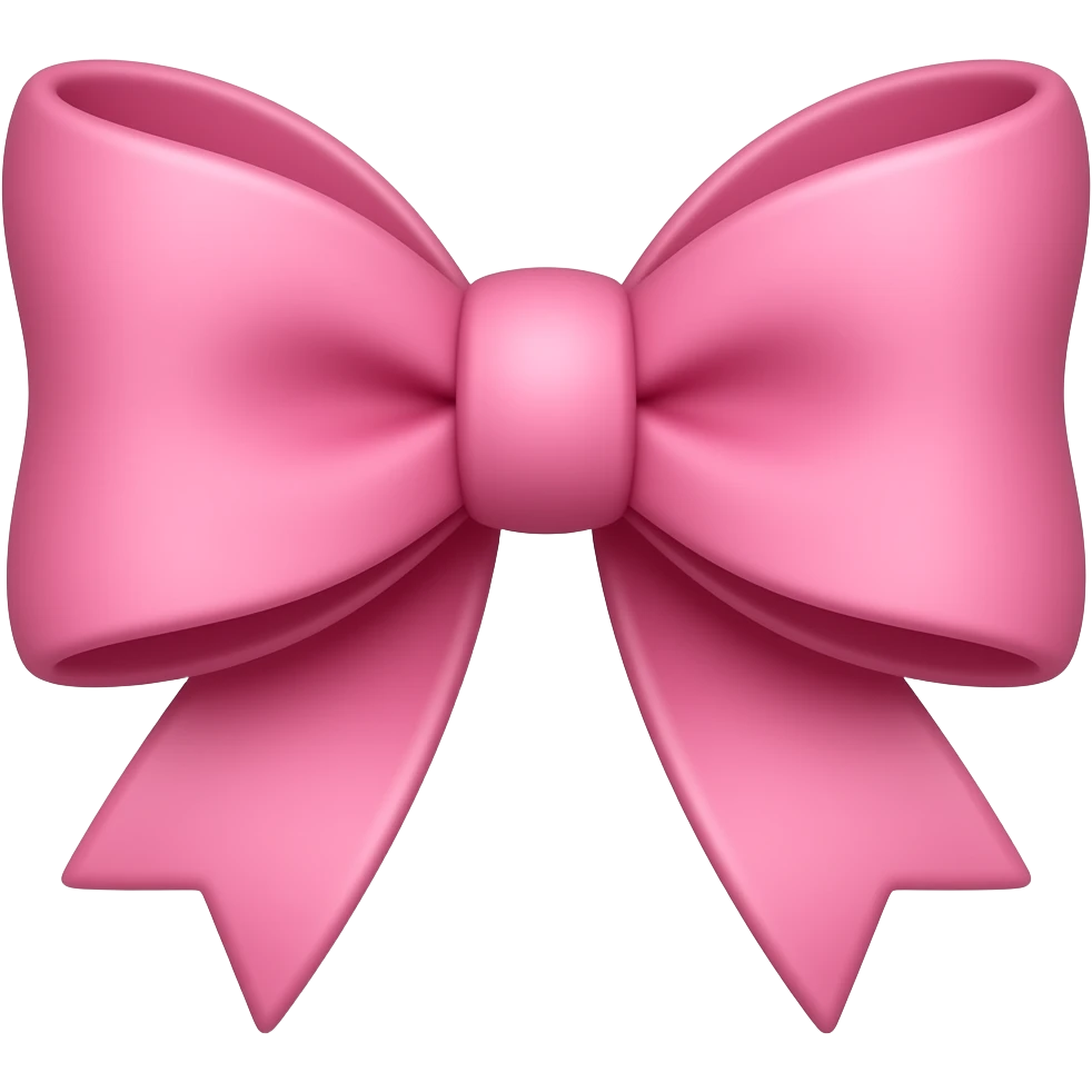 Cute pink bow emoji