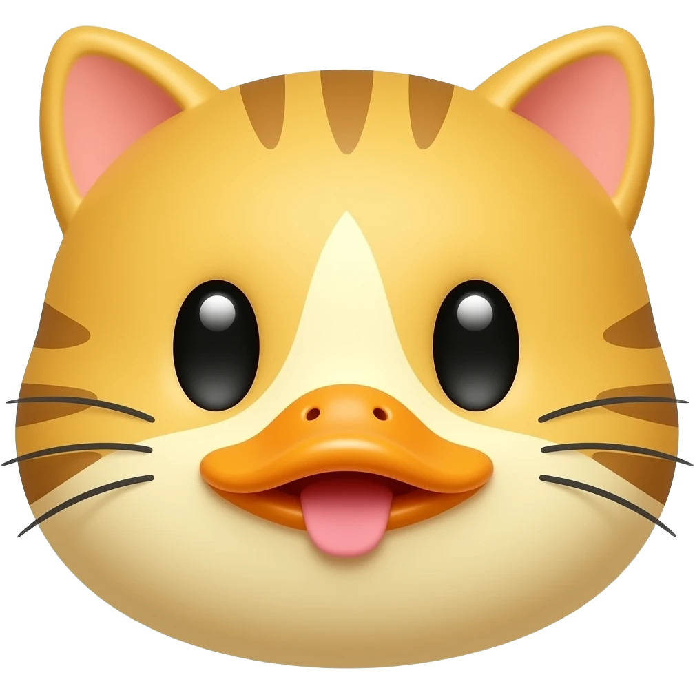 Gato disgrazadi de patito bonito emoji