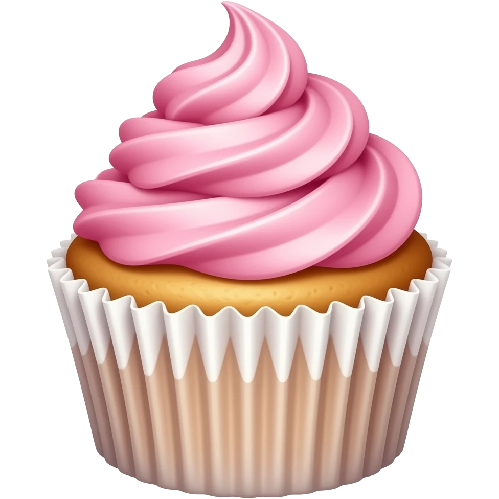 Cupcake with pink icing emoji