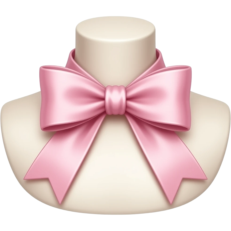 Moños rosado y muñeca emoji