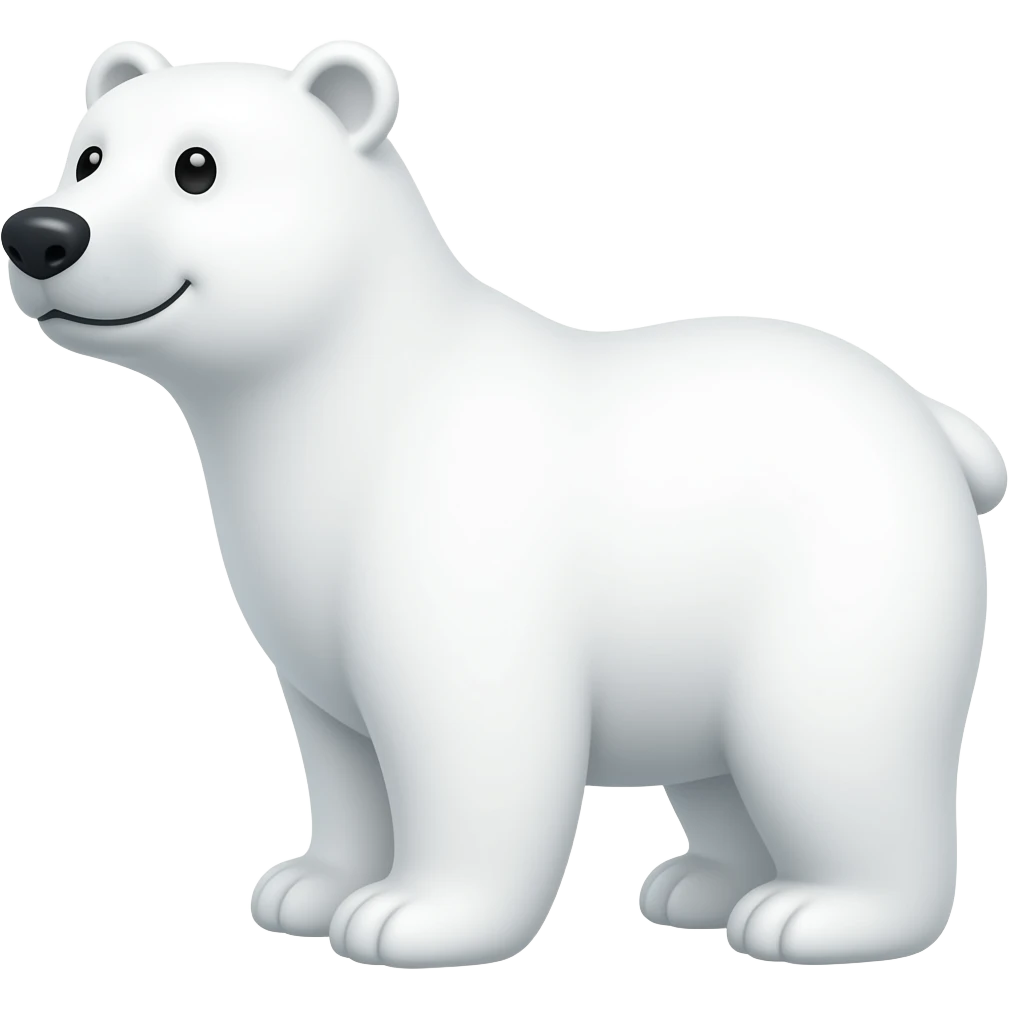 Cartoon polar bear emoji