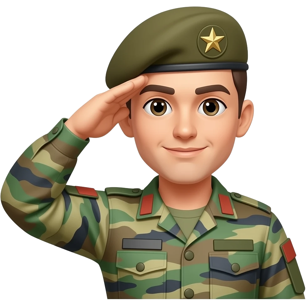 Saluting emoji head emoji