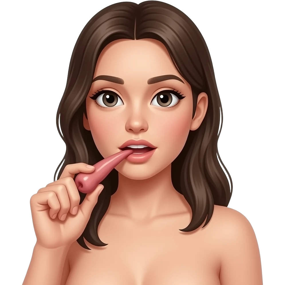 Naked girl take cock into her emoji