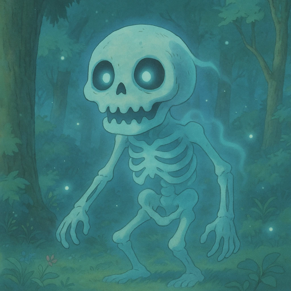 undead creature, ghibli style emoji