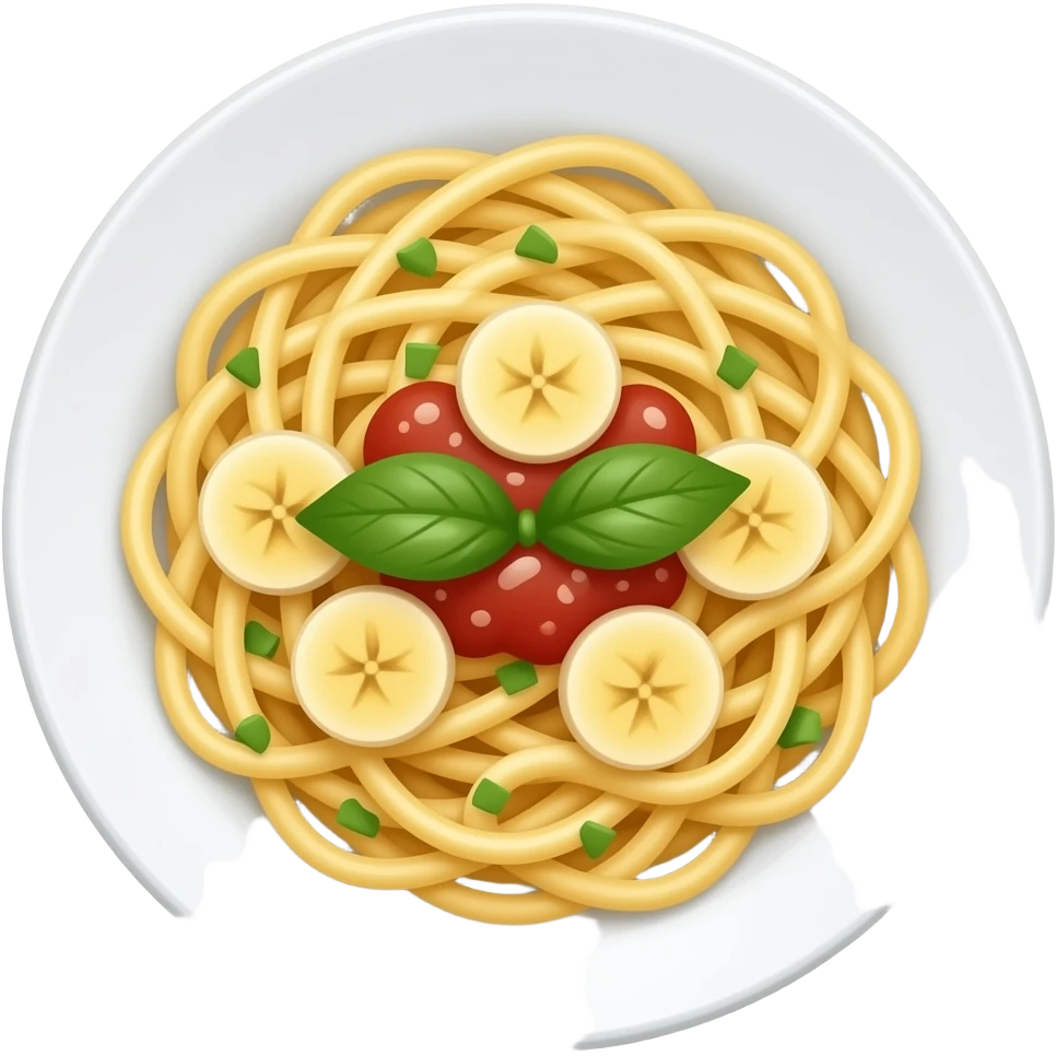 What if we mix spaghetti with a banana. Spanana. Banetti emoji
