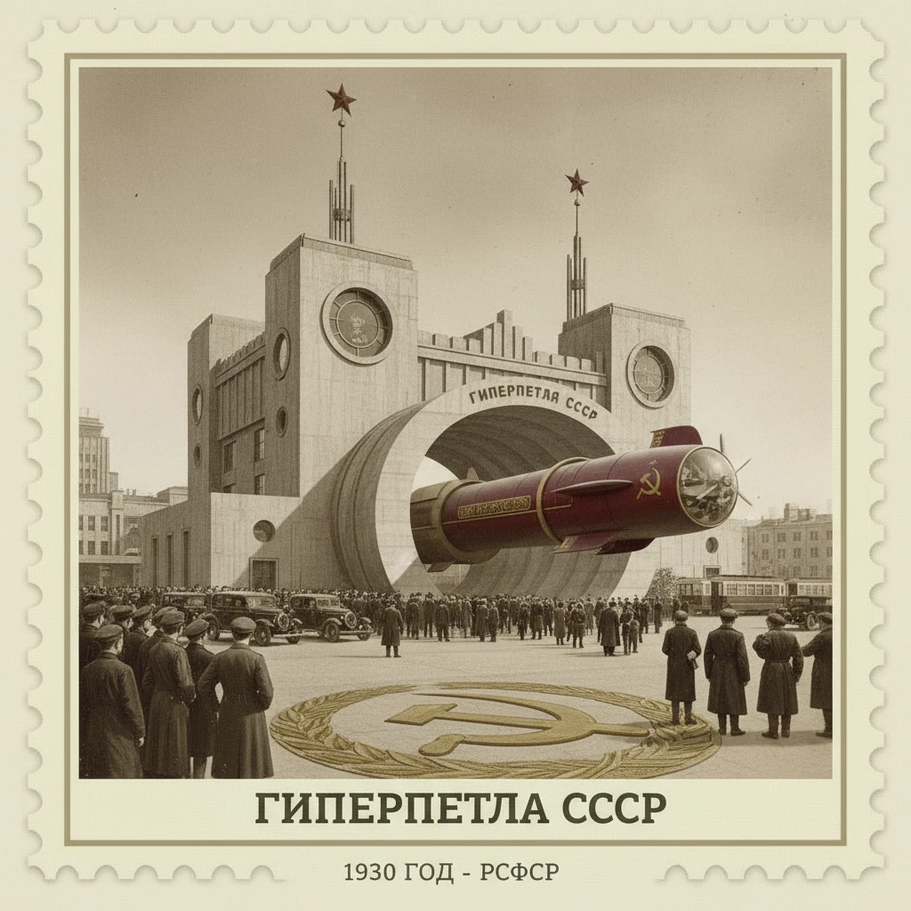 Hyperloop USSR-edition. 1930 год

Стилизуй под марку как на фото  emoji