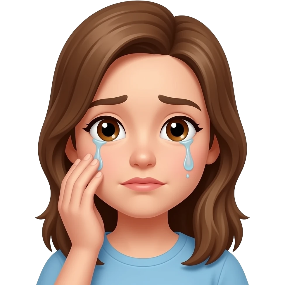 Holding back tears face emoji