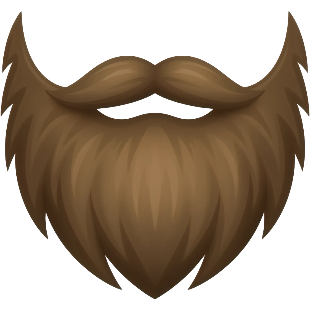 Goatee beard emoji