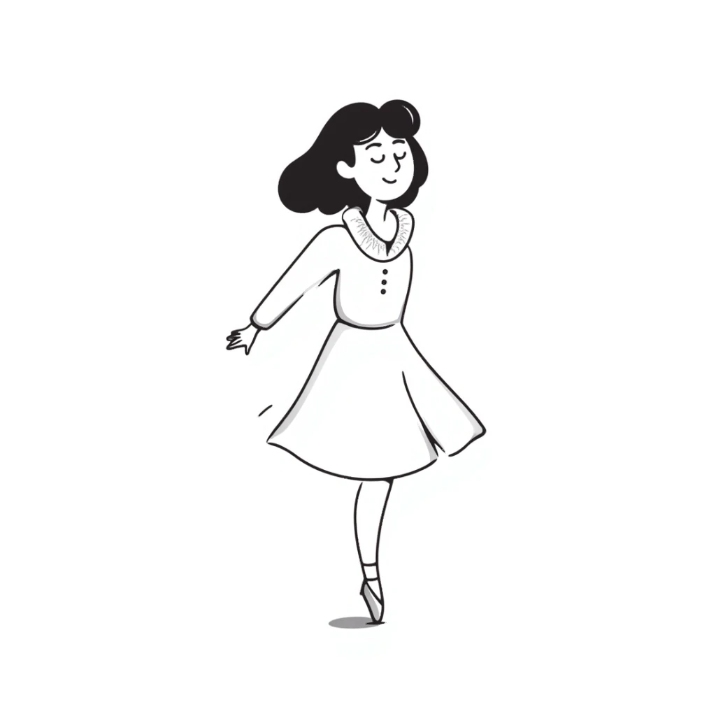 ballet dancer in a white dress sticker