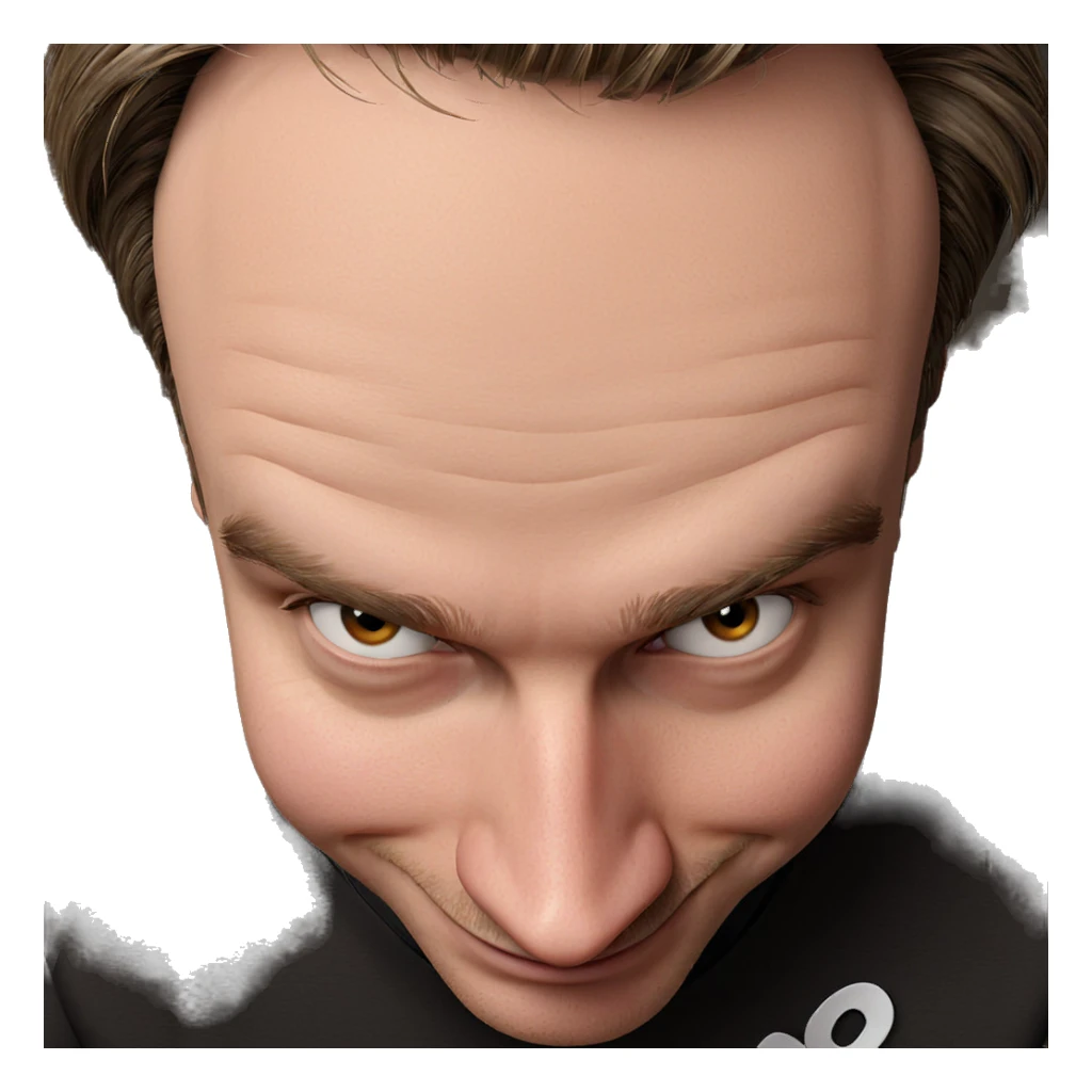 close-up portrait of man sticker