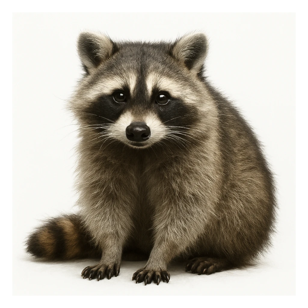 raccoon white background sticker