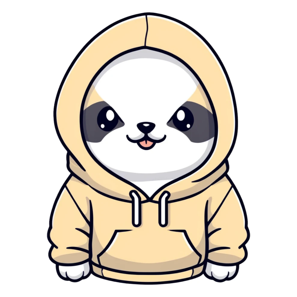 Shichon in a hoodie  sticker