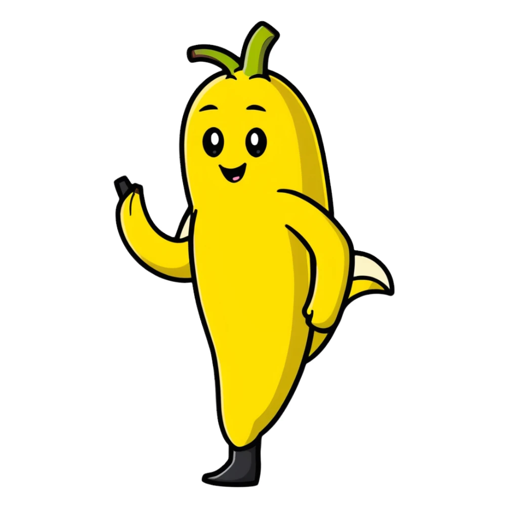 human in banana costume sticker