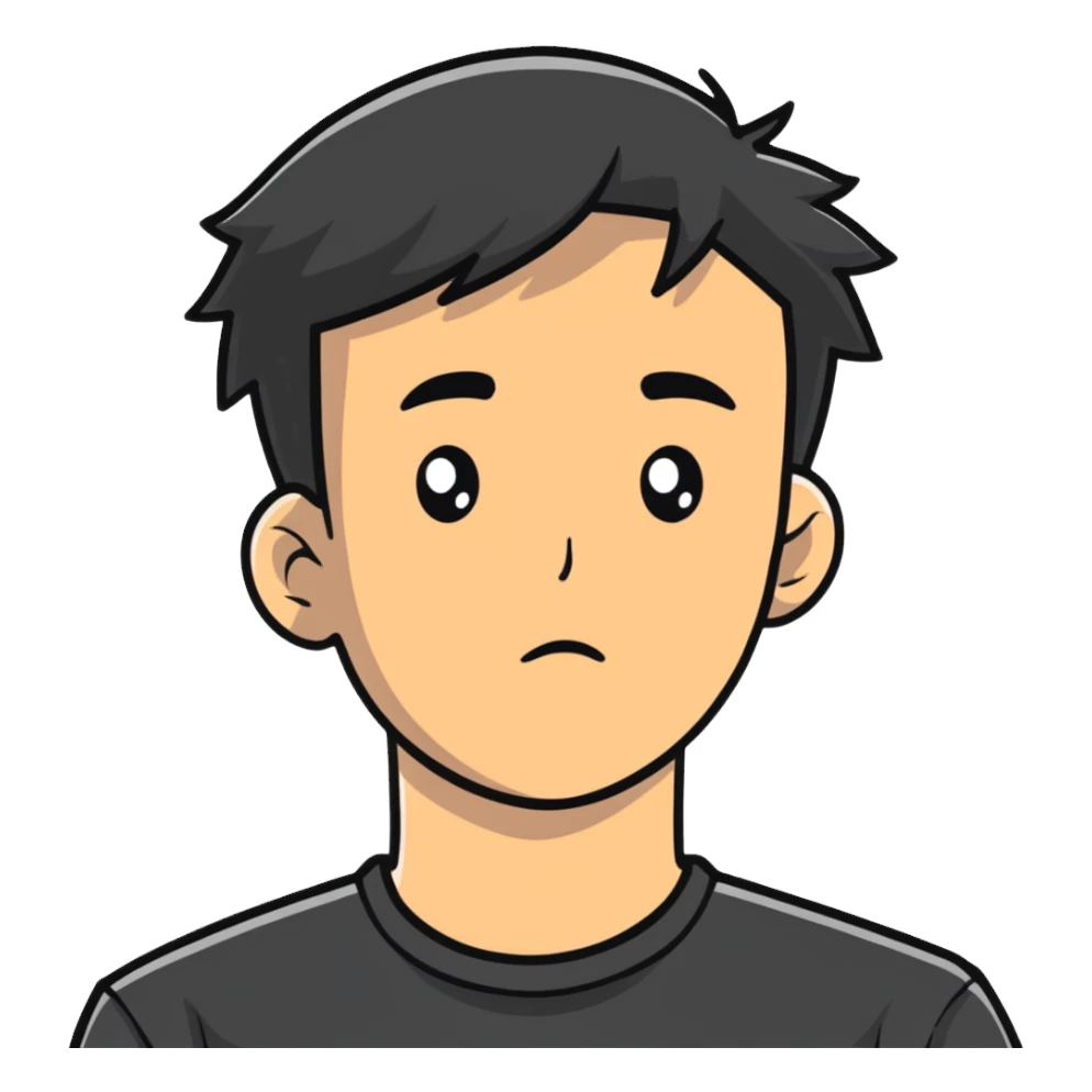 disappointed young man sticker