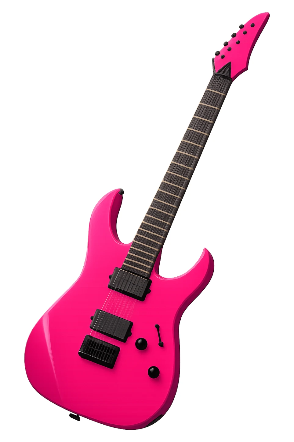 pink electric guitar, trendy sticker