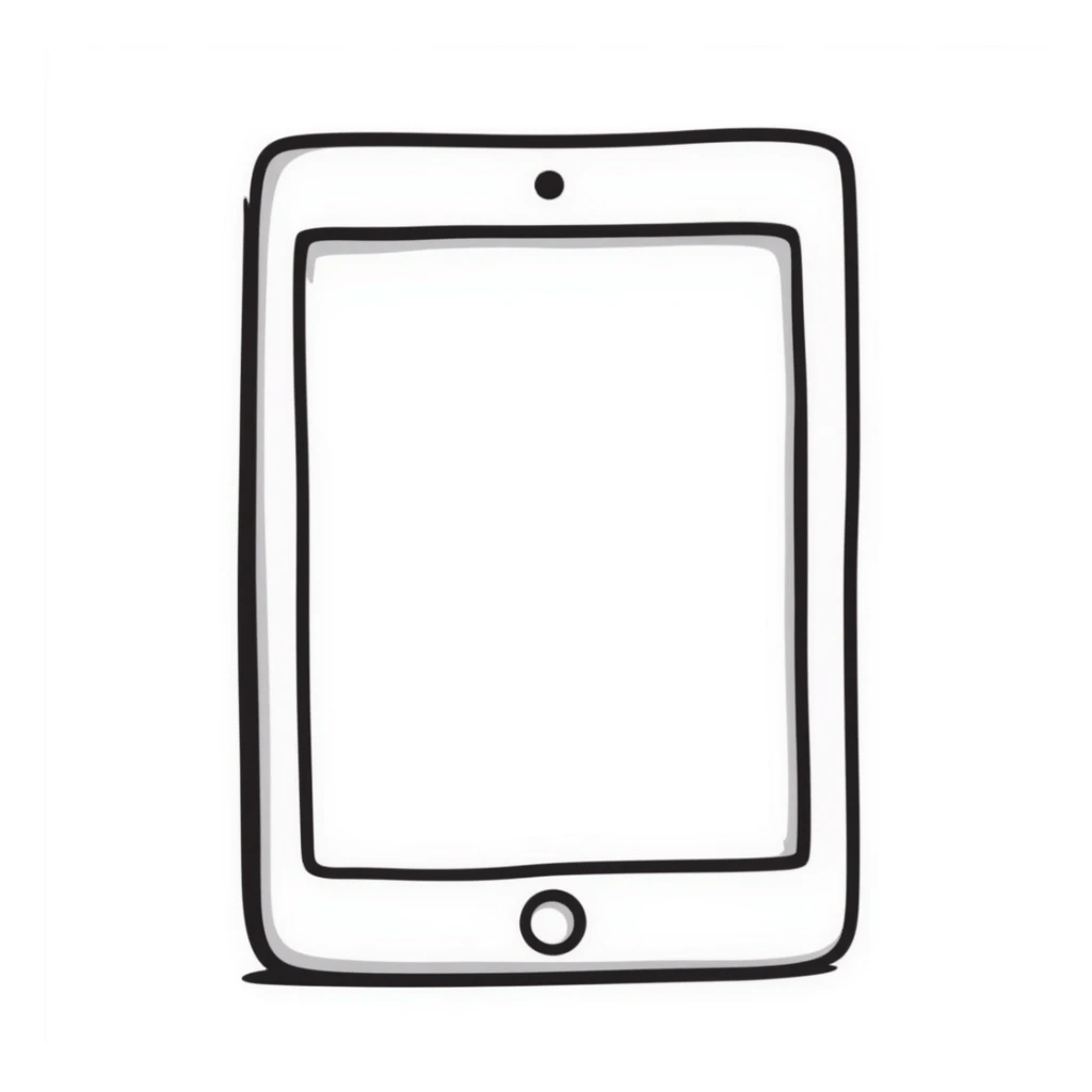clean and recognizable iPad device sticker