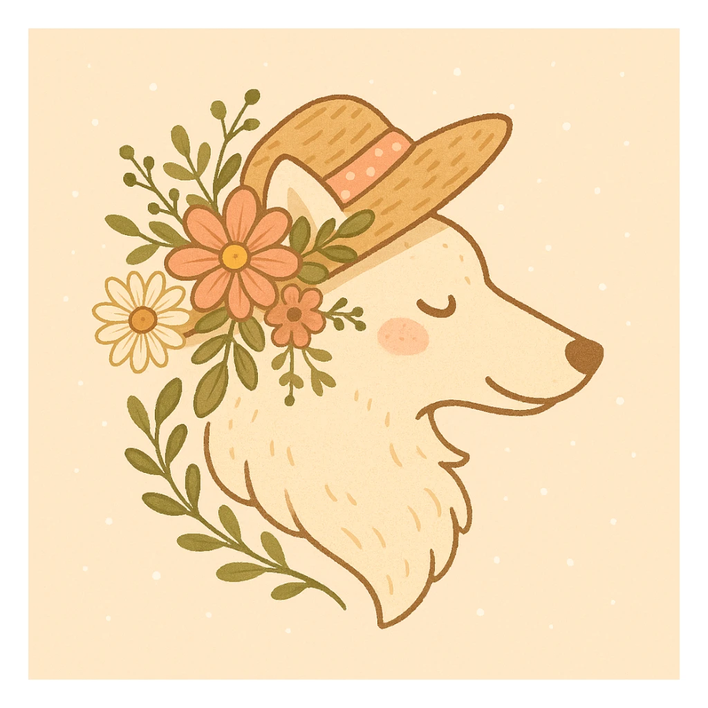 Give the Overwolf logo a cute cottagecore makeover sticker