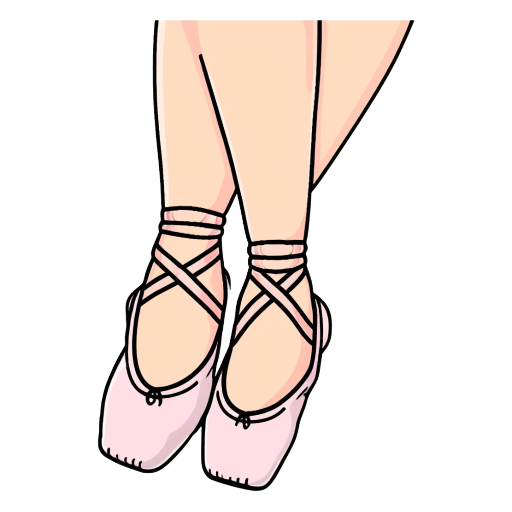 Pale pink ballet shoes sticker