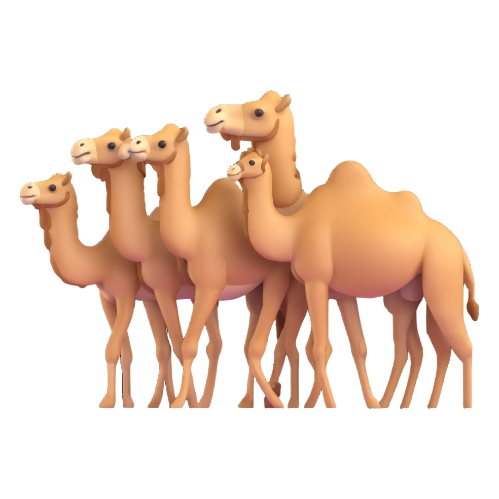 group of camels sticker
