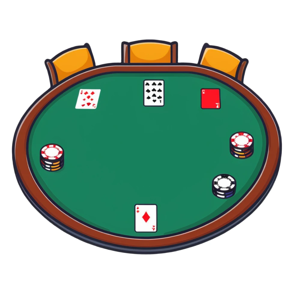 live casino poker table sticker