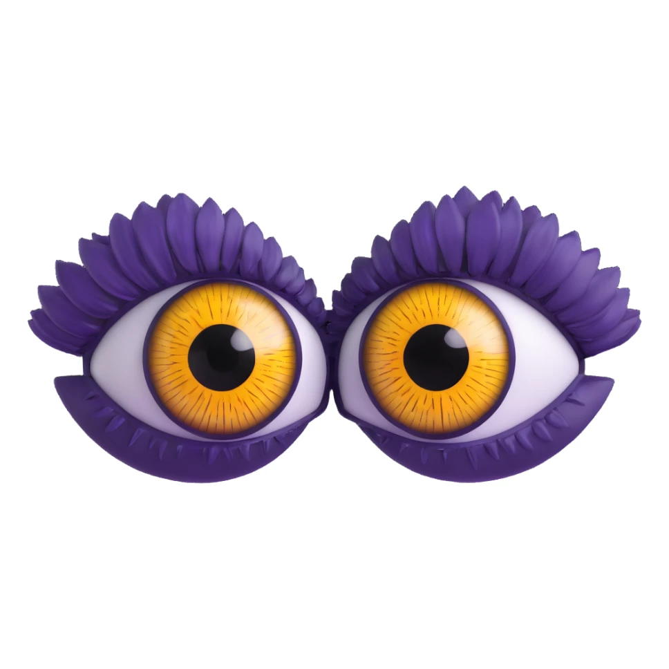 realistic 3D eyes with detailed iris sticker