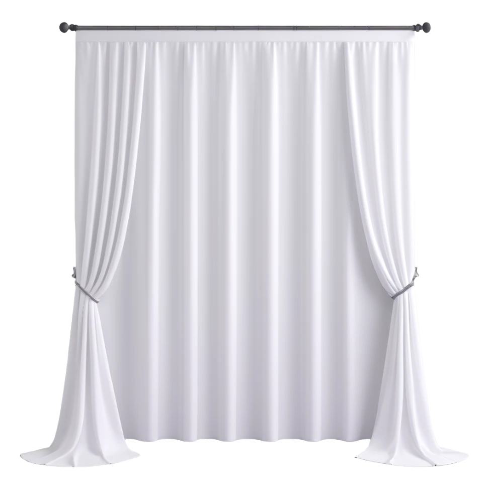 industrial white curtain sticker