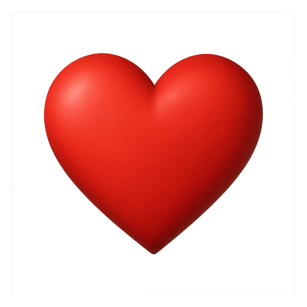 object with a heart, no background sticker