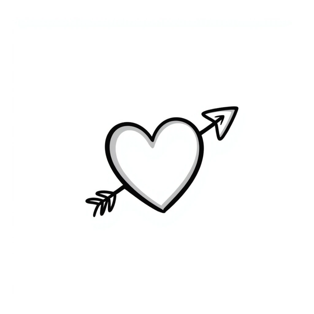 heart with arrow sticker