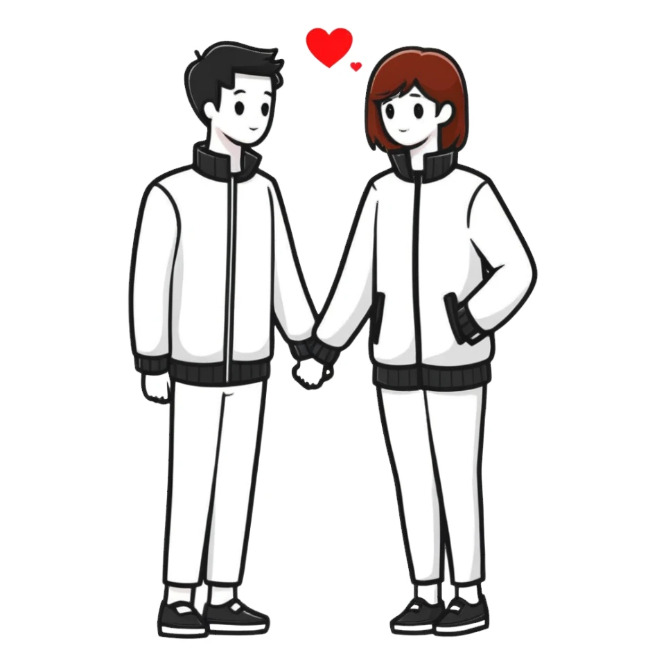 dos parejas enamoradas  sticker