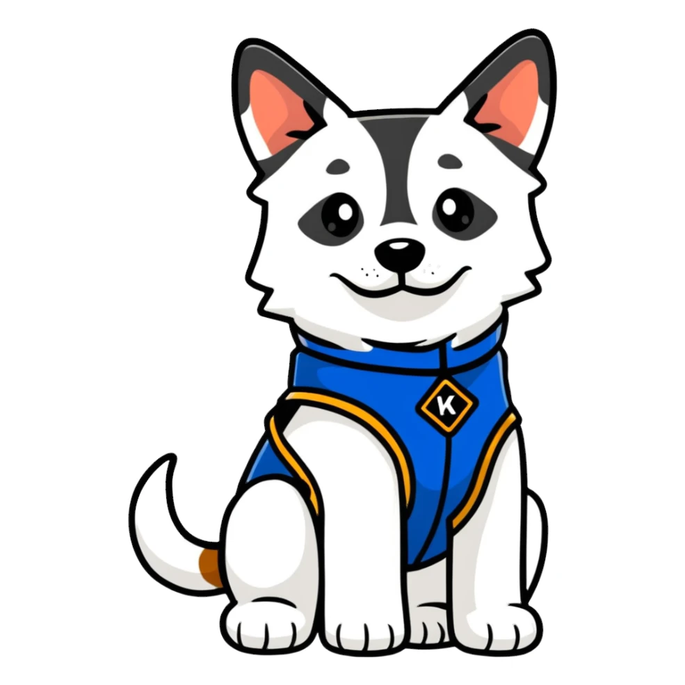 K9 unit dog with vest sticker