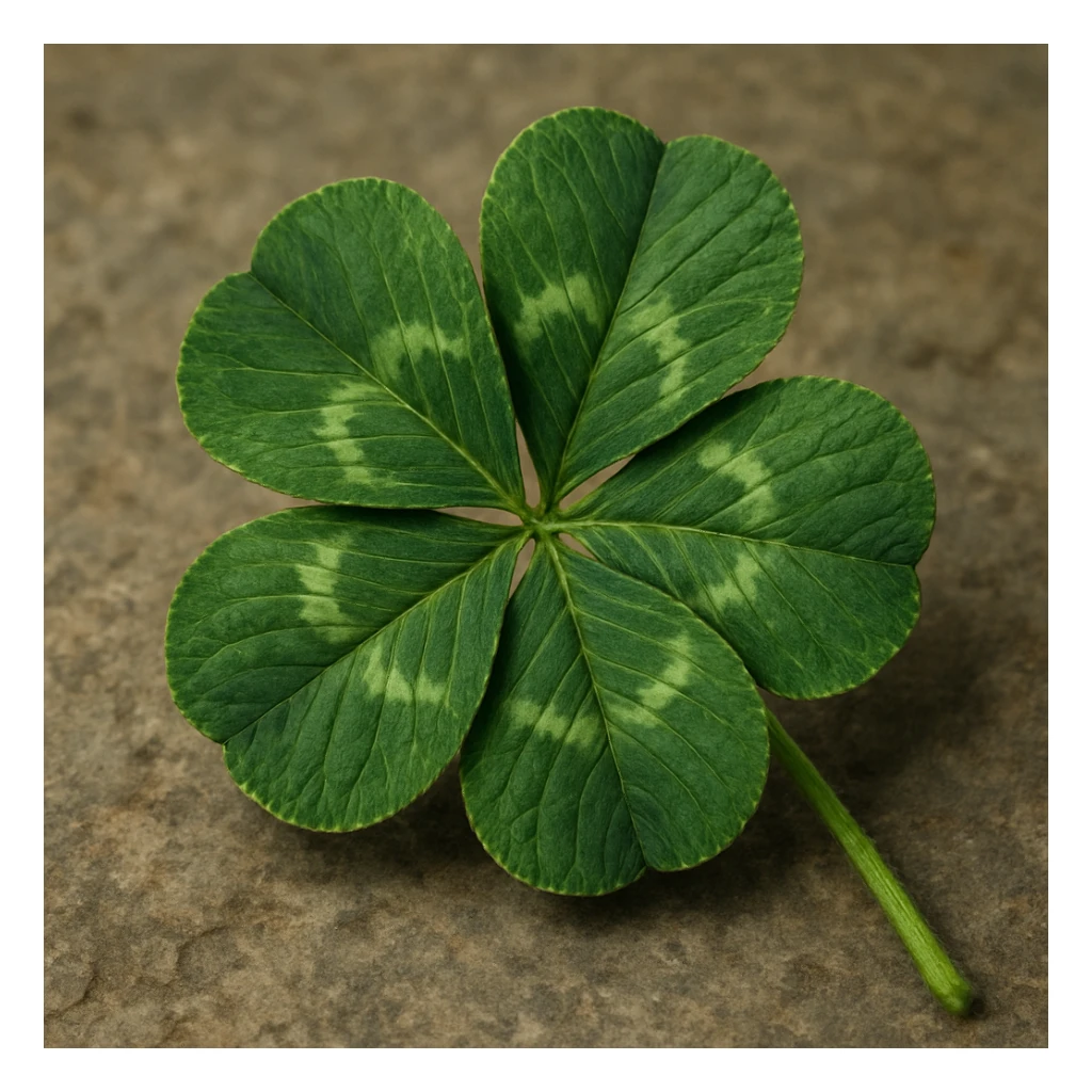 four leaf clover, natural texture, realism style sticker