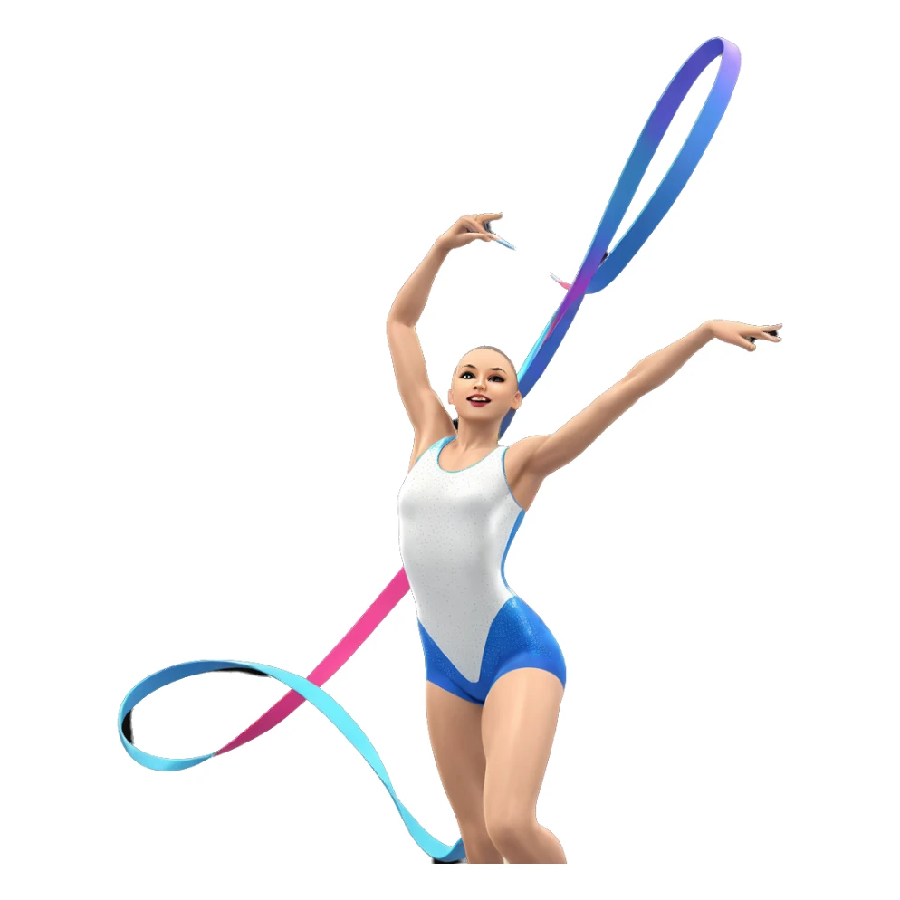 gymnast in elegant leotard sticker