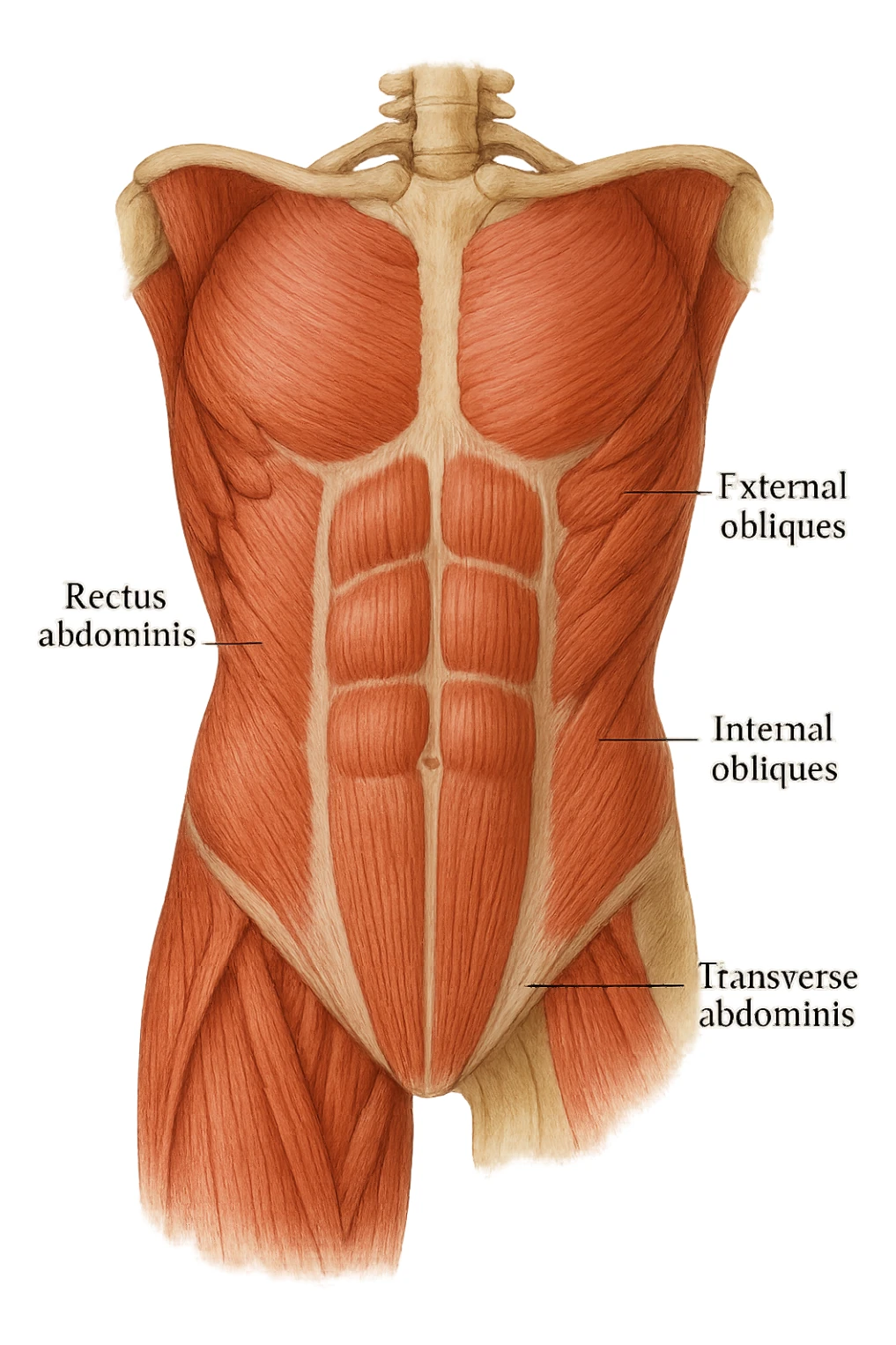 muscoli del core (addominali) sticker