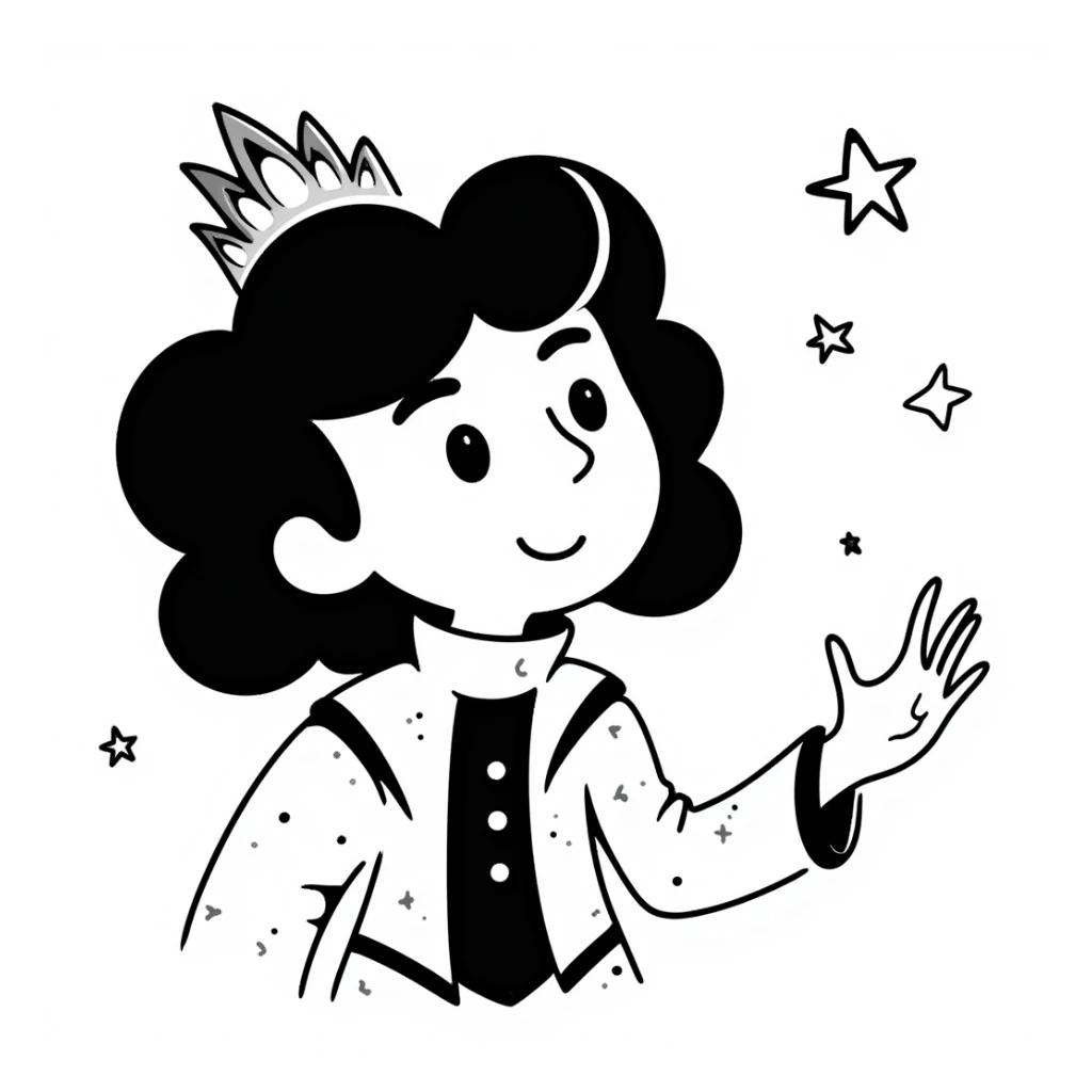 A space princess sticker