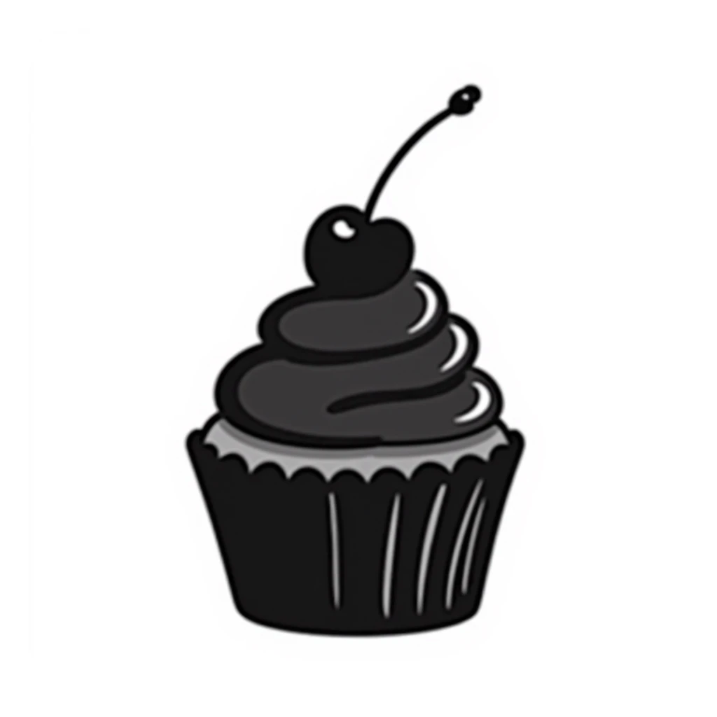 gothic cupcake sticker